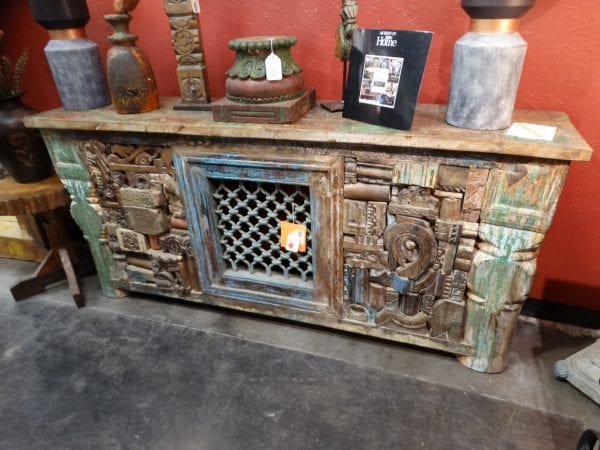 Console Architectural Salvage Grate and Corbels Console Table