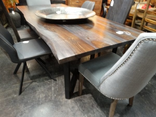 Dining Table Grey Sheesham Dining Table