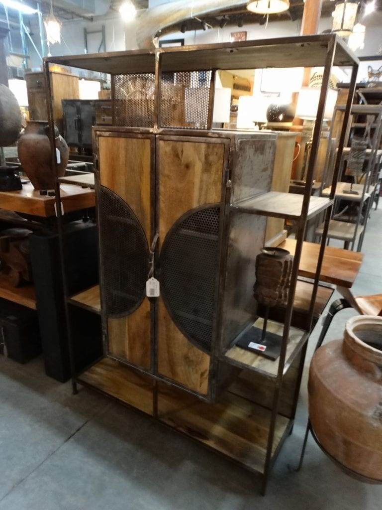Shelf Industrial Shelf with 2 Door Cabinet
