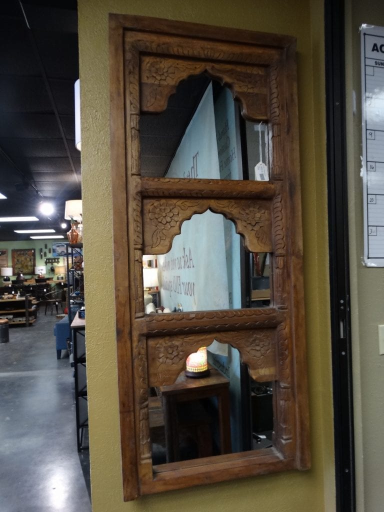 Mirror Fancy Carved Three Panel Mirror