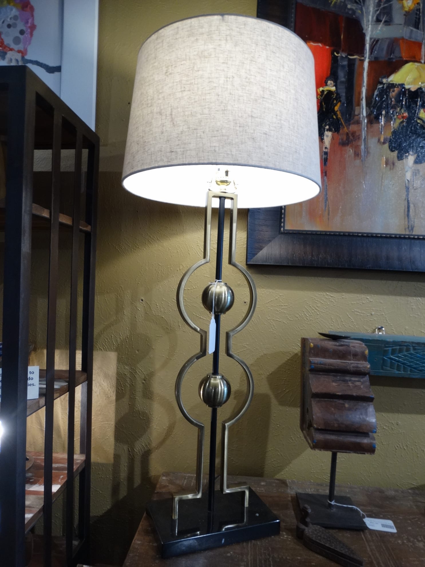 Decorative Table Lamp Features A Modern, Denley Bronze Table Lamp Base