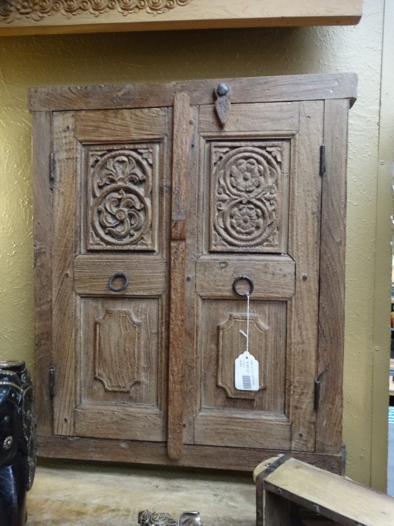Vintage Carved Wooden Window Doors