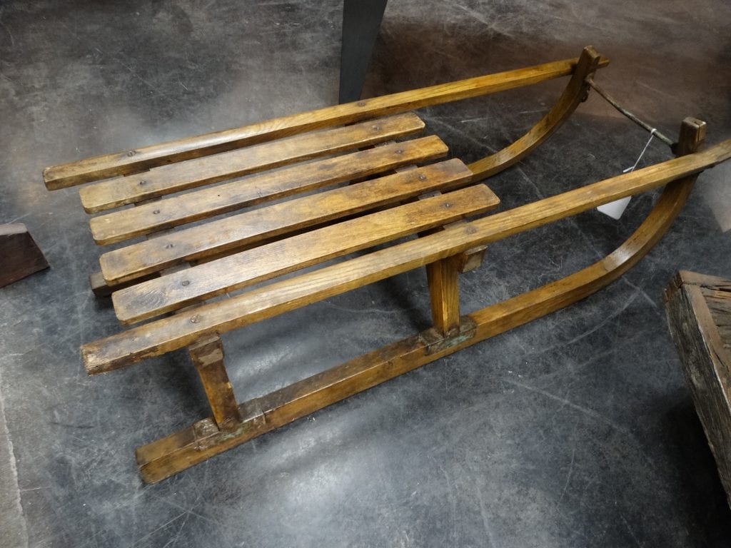 Vintage German Wood Snow Sled Rare Finds Warehouse