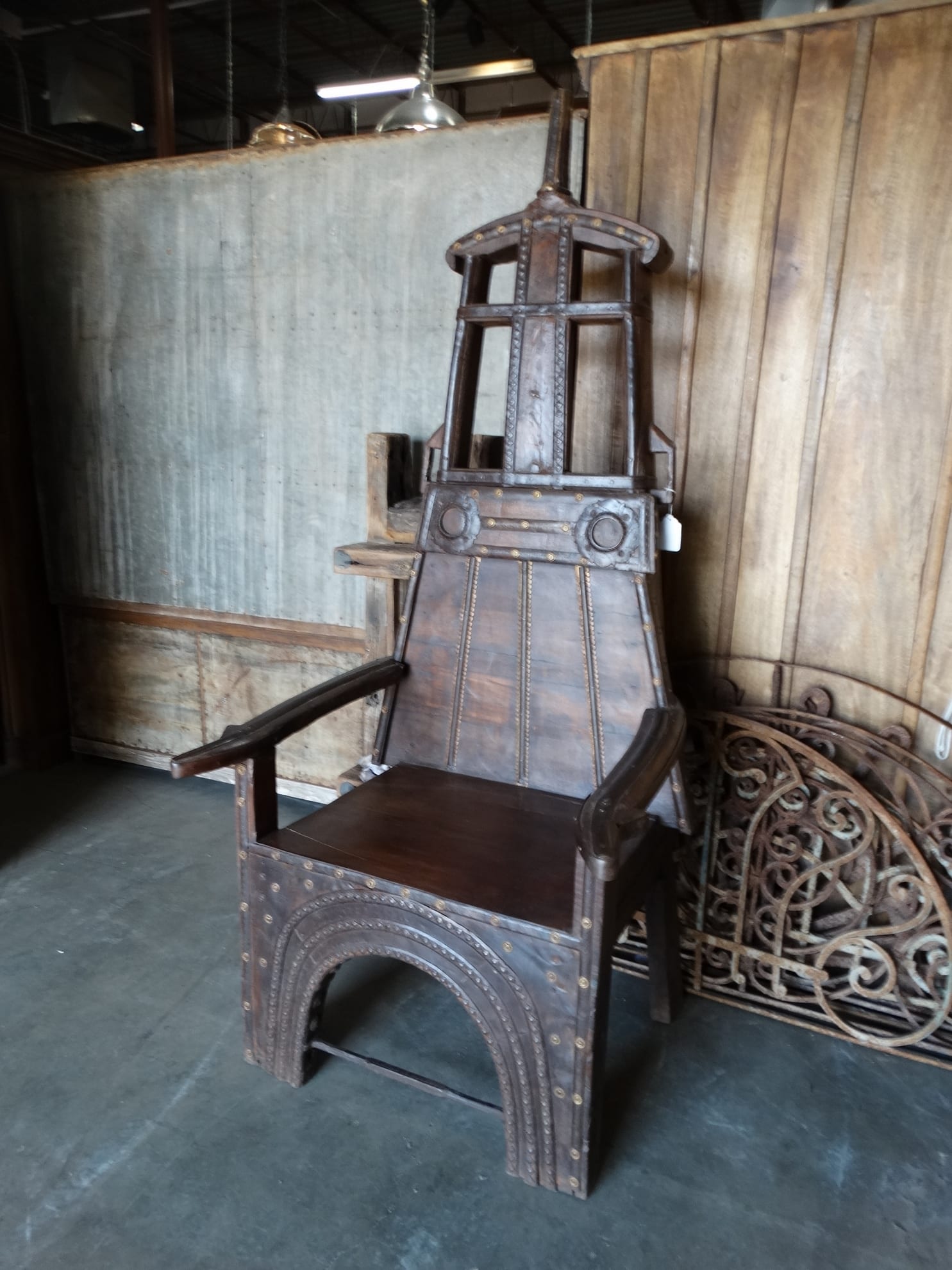 Arm Chair Repurposed Ox Cart Throne Chair
