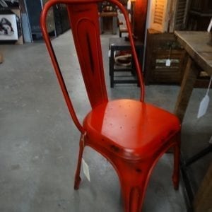 Red Metal Tolix Chair