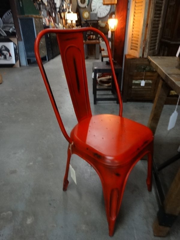 Red Metal Tolix Chair