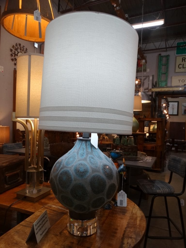 Blue Glass Table Lamp