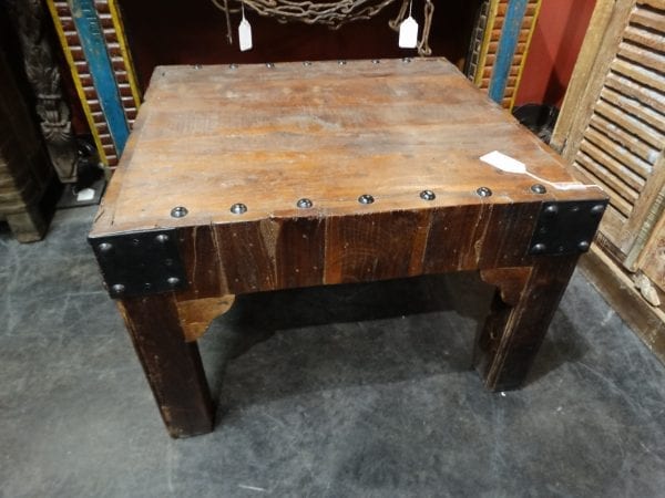 Coffee Table Rustic Square Coffee Table with Rivets