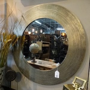 Mirror Brushed Golden Round Mirror