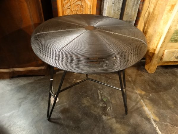 Black Wired Metal Side Table