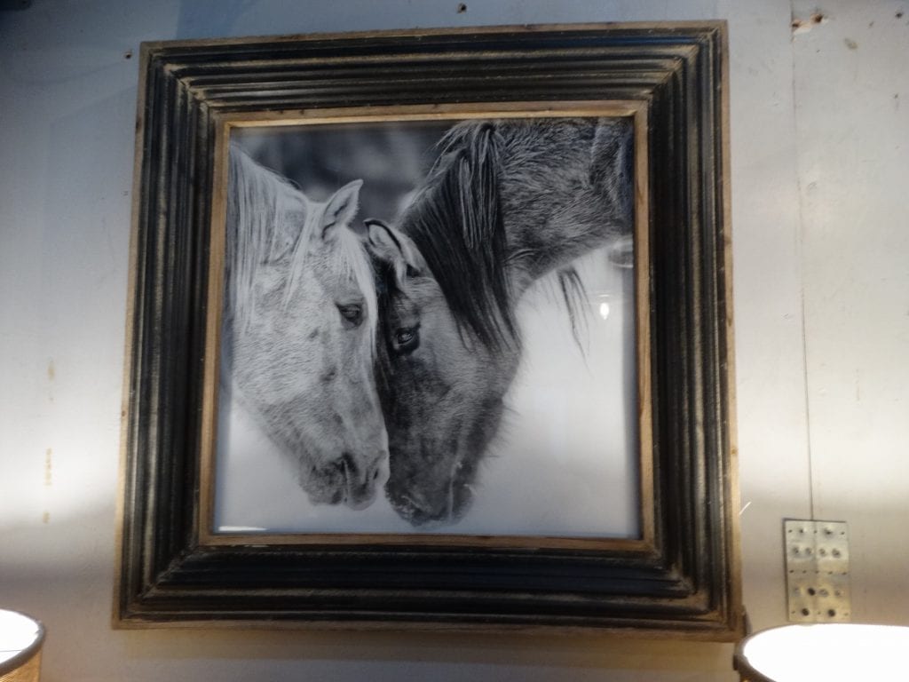 Horses Black and White Framed Photograph Wall Art