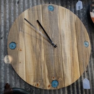 Clock Round Wooden Wall Clock No Numbers