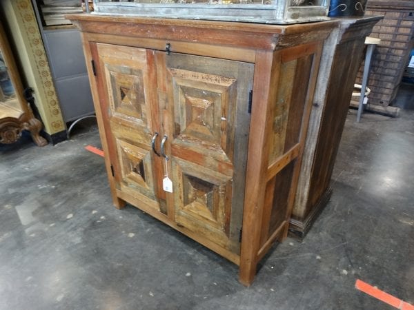 Sideboard Cabinet With Reclaimed Doors Has A Rustic Farmhouse Flair