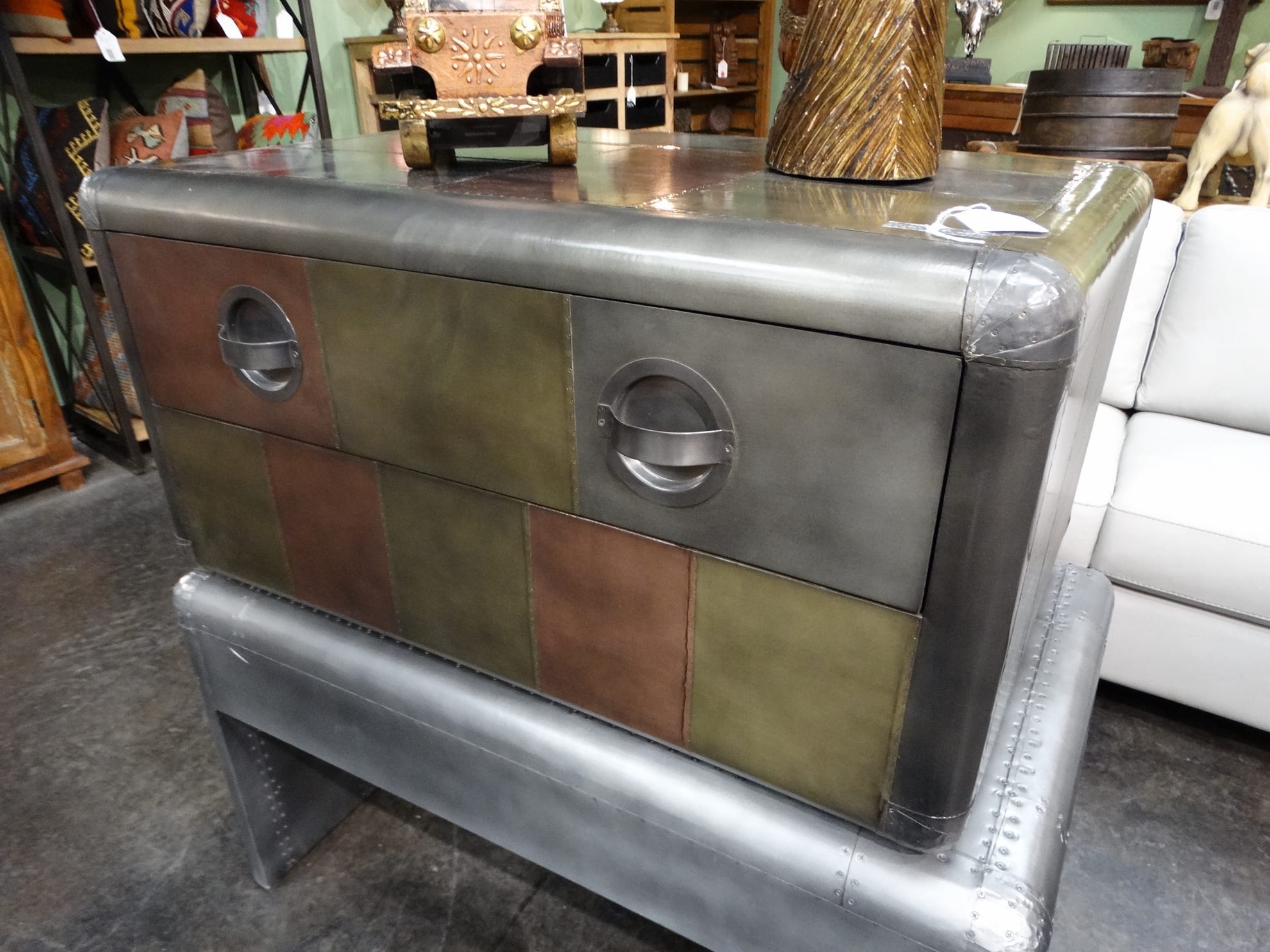 Coffee Table Aviator Style Coffee Table Chest