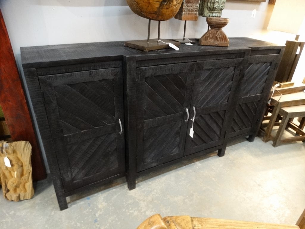 Black Chevron Cabinet Sideboard