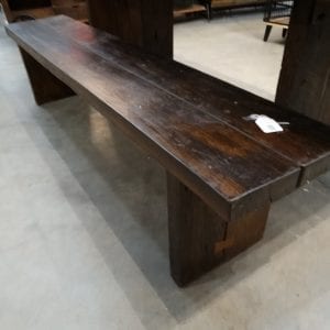 Dark Reclaimed Planks Bench