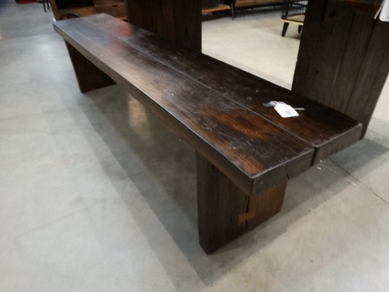 Dark Reclaimed Planks Bench