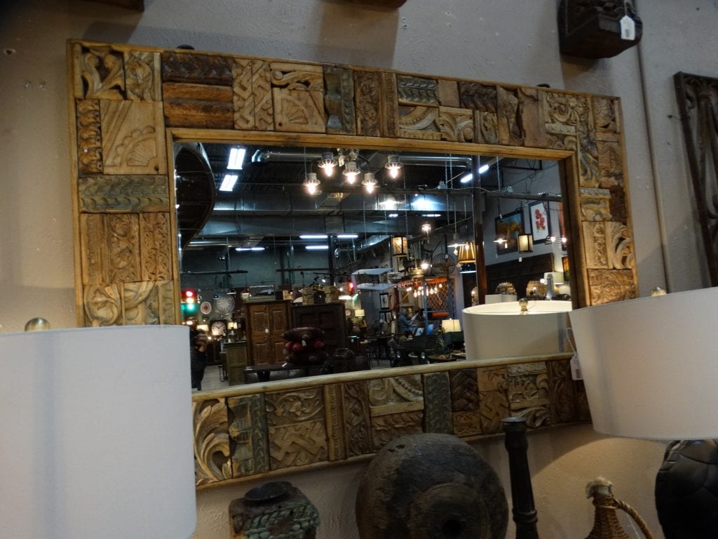 Carved Wooden Pieces Mirror
