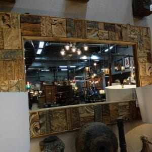 Carved Wooden Pieces Mirror