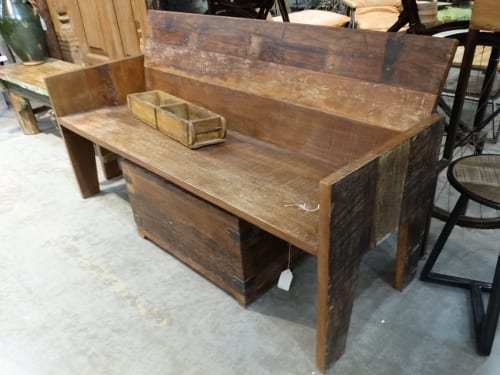 old reclaimed wood bench