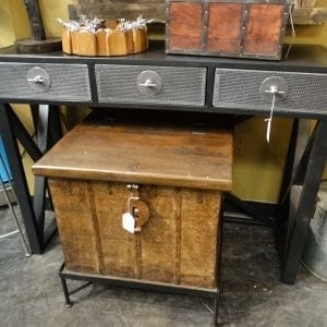 Metal Sides Tall Coffee Table - Rare Finds Warehouse