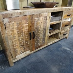 Natural TV Console Cabinet
