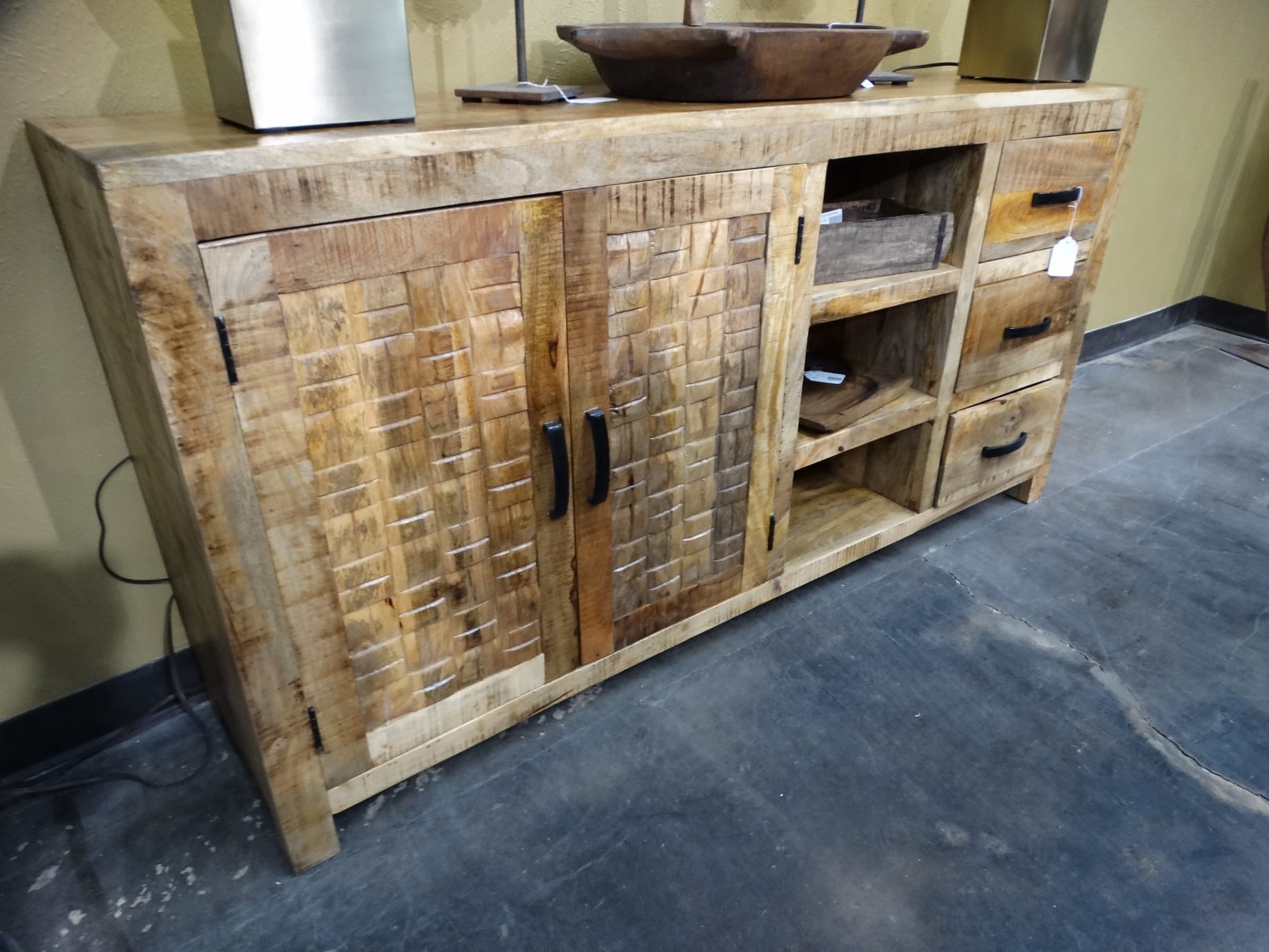 Natural TV Console Cabinet