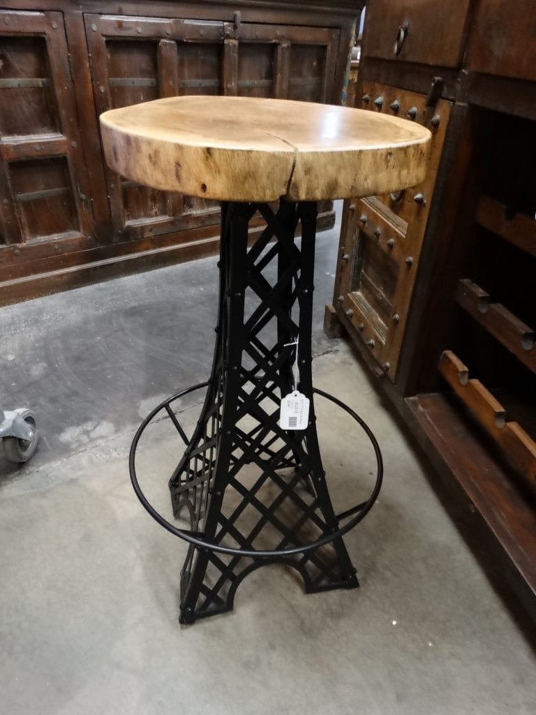 Live Edge Stool - Barstool Eiffel Tower Bar Stool