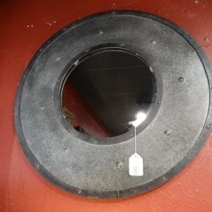 Round Metal Mirror with Rivets