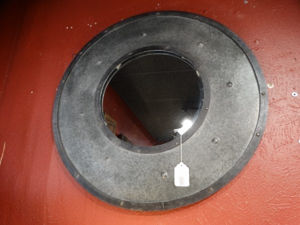 Round Metal Mirror with Rivets