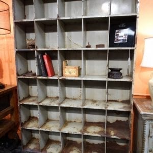 Vintage 30 Cubby Metal Shelf