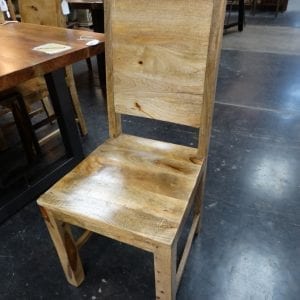 Chair Wooden Dining Chair with Sold Back