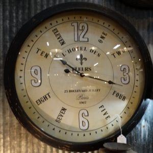 Round Clock with Glass Frame
