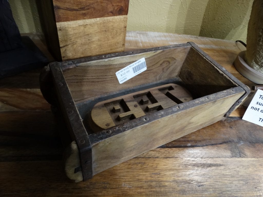 Wooden Brick Mold with Stamp