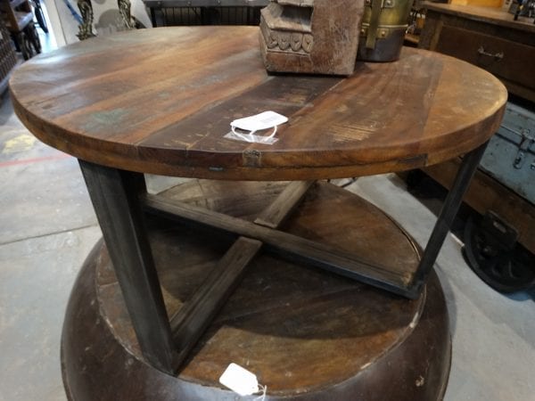 Coffee Table Round Reclaimed Side Table