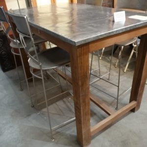 Bar Height Metal Top Dining Table