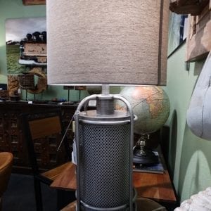 Silver Metal Mesh Bluetooth Speaker Table Lamp