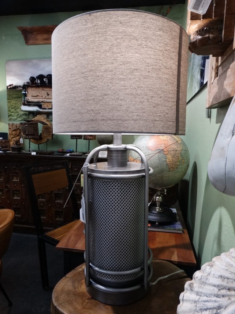 Silver Metal Mesh Bluetooth Speaker Table Lamp