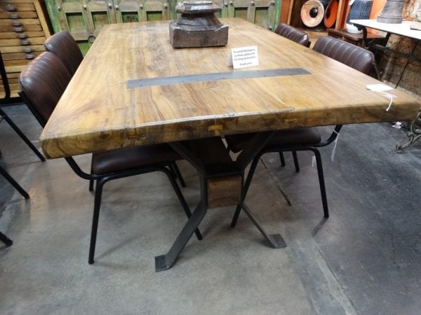 Table Small Dining Table with Trestle Base