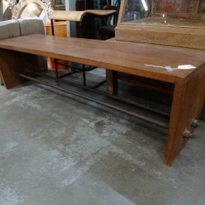 Bench with Metal Rod Accents