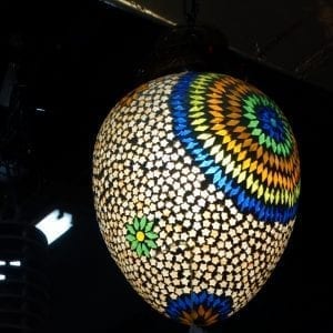 Hanging Lamp Mosaic Egg Shaped Light
