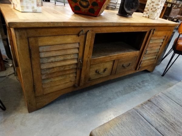 Console All Wood Shutters TV Cabinet