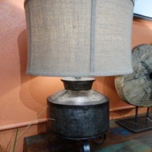 Lamp Metal Scroll Base Milk Jug Table Lamp