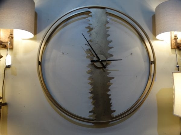 Gold Saw Blade Round Wall Clock