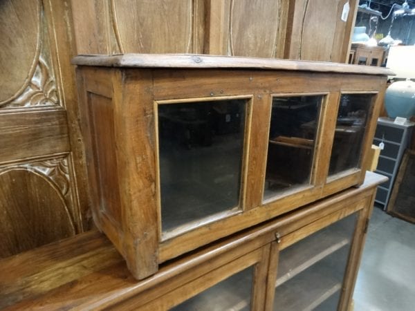 Wood and Glass Container Display Case