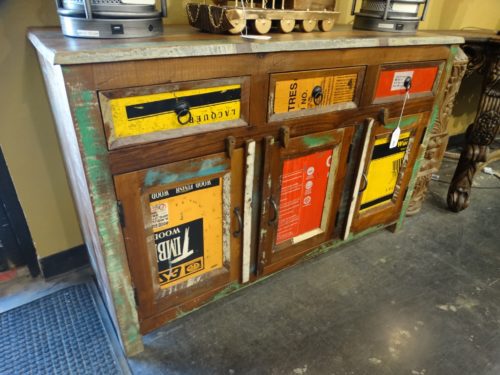 Sideboard Repurposed Metal Cans Cabinet