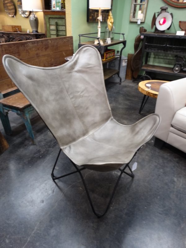 Butterfly Leather Chair Taupe
