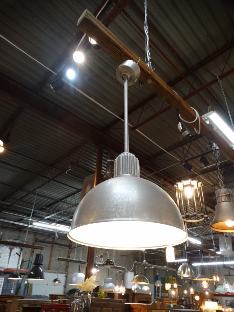 Hanging Light Silver Metal Dome Hanging Lamp