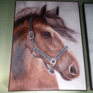 Wall Art Horse Head Painting on Canvas