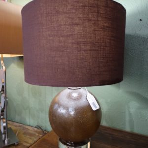 Lamp Glass Ball Lamp with Maroon Shade